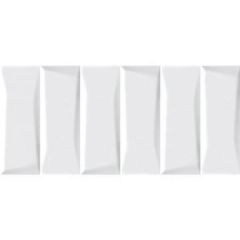 Настенная плитка Cersanit (Церсанит) Evolution рельеф кирпичи белый (EVG053) 20х44 см