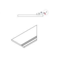 Бортик Italon (Италон) Room x2 (для улиц) Рум Блэк правый грип Х2 30х60 см, толщ. 2 см (620090000680)