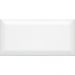 Плитка настенная Kerama Marazzi (Керама Марацци) Бланше белый грань 9.9х2 см, толщ. 9.2 мм, 19040N