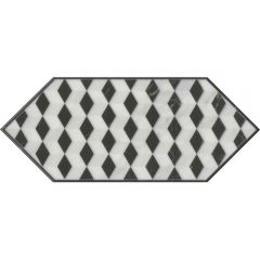 Декор Kerama marazzi Келуш 4 черно-белый 14х34 см (HGD/A483/35006)