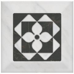 Декор Kerama marazzi Келуш 3 грань черно-белый 9.8х9.8 см (TOC006)