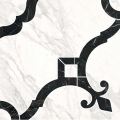Декор Kerama marazzi Фрагонар наборный белый 1/4 розона 30х30 см (ID88)