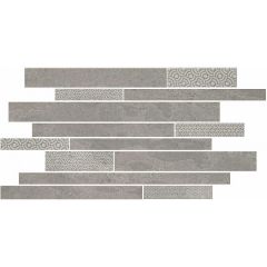 Декор Kerama Marazzi Ламелла серый мозаичный 25х50,2 см (SBM010/ SG4584)