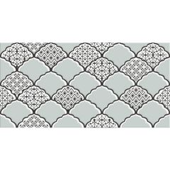 Настенная плитка LB Ceramics (Lasselsberger Ceramics) Эллен Декор бело-бирюзовая 20х40 см 1641-8646