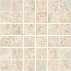 Мозаика Vitra Marble-Stone 5х5 см Кремовый Матовый-Лаппато R10B Ректификат K9498848R