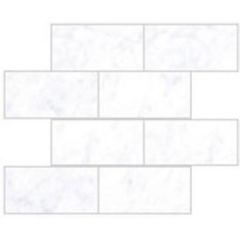 Мозаика Vitra Marmori 7х14 см Кирпичная Кладка Каррара Белый Лаппато R9 Ректификат K9466488LPR