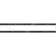 Бордюр Vitra Marmori 10х60 см Сан Лорен Черный Микс Лаппато R9 Ректификат K9456278LPR