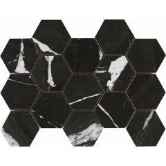 Мозаика Pamesa Ceramica Malla Hex Cr Lux Iliria Nero 32.5х22.5 см