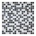 Мозаика Ceramica Classic (Керамика Классик) стекло 1028 микс черная - платина 300х300/15/6 см