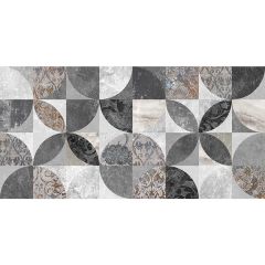 Плитка настенная Laparet (Лапарет) Focus серая узор 34085 25х50 см