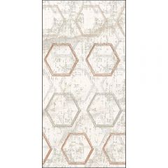 Декор Azori Apulia ORO HEXAGONE бежевый 31.5х63 см (589002003)
