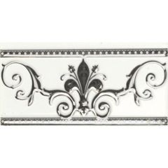Бордюр Ape Ceramica Cenefa Noblesse Blanco Silver 20x10 см