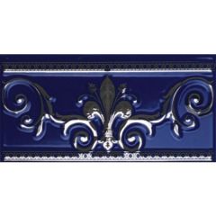 Бордюр Ape Ceramica Cenefa Noblesse Cobalto Silver 20x10 см