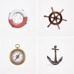 Декор Ape Ceramica Decor Mix Marine Blanco 20x20 см