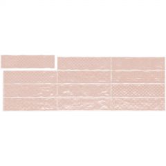 Настенная плитка El Barco Music Rosa Decor (12 видов рельефов, 12 рисунка) 7,5х30 см (78800488)
