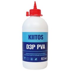 Профессиональный влагостойкий столярный клей на основе ПВА дисперсии Kiitos D3P PVA 0,5 кг