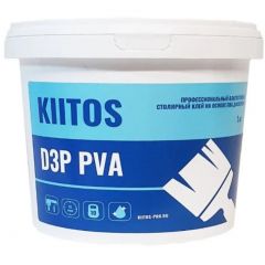 Профессиональный влагостойкий столярный клей на основе ПВА дисперсии Kiitos D3P PVA 1 кг