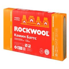 Минеральная вата Rockwool Утеплитель отражающий Камин Баттс 1000х600х30 мм 4 шт (110 кг/м3; 0,072 м3; 2,4 м2)