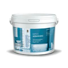 Гидроизоляция акриловая БИРСС Аквафлекс для ванной под плитку голубая 5 кг