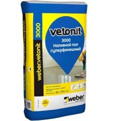 Финишная смесь пол наливной Weber-Vetonit 3000 20 кг
