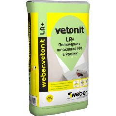 Шпатлевка полимерная Weber-Vetonit LR + белый 25 кг