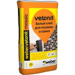 Клей для плитки Weber-Vetonit mosaic белый 25 кг