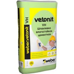 Шпатлевка цементная Weber-Vetonit VH белый 20 кг