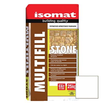 Затирка полимерцементная Isomat (Изомат) Multifill Stone 01 Белая 25 кг