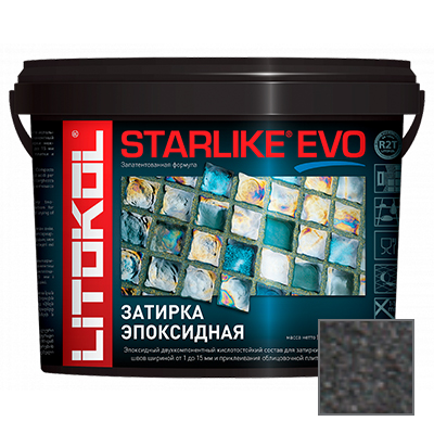 Затирка эпоксидная Litokol Starlike Evo S.140 Nero Grafite 5 кг