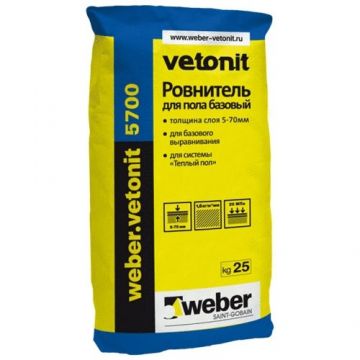 Базовая смесь пол наливной Weber-Vetonit 5700 25 кг