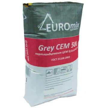 Цемент Euromix Grey Cem M-500 40 кг