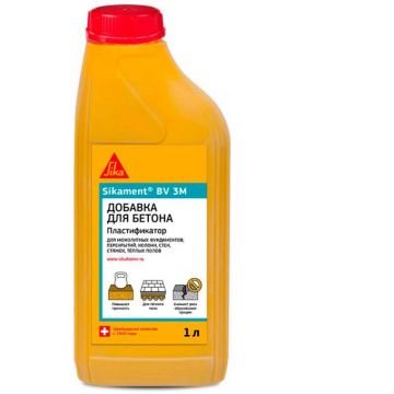 Суперпластификатор Sika Sikament BV-3M добавка для бетонов и растворов 1 л