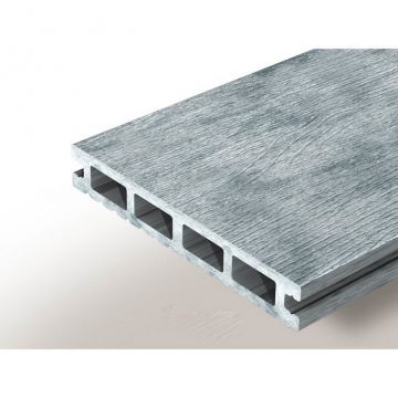 Террасная доска ДПК пустотелая двухсторонняя Woodvex (Вудвекс) Select Colorite 4000х146х22 мм Бело-Серая