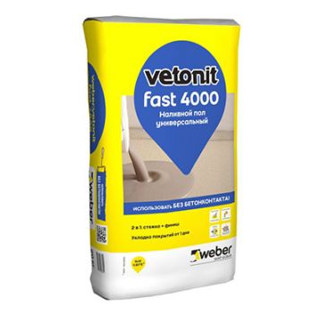Универсальная смесь Быстротвердеющий наливной пол Weber-Vetonit fast 4000 20 кг