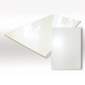 Глянцевая лакированная панель ПВХ Master Plast (Мастер Пласт) серия ЭКОНОМ 2700х250х8 мм (Белый) (1 шт)