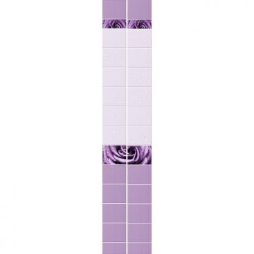 Панель ПВХ Акватон UNIQUE Капли росы фиолетовый 2700х250х8 мм
