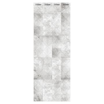 Панель ПВХ ламинированная с фотопечатью ВЕК (VEK) Бетон Гриджио декор 2700х250х9 мм