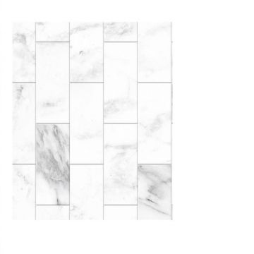 Панель ПВХ ламинированная с фотопечатью ВЕК (VEK) Мрамор белый Медиум 2700х250х9 мм