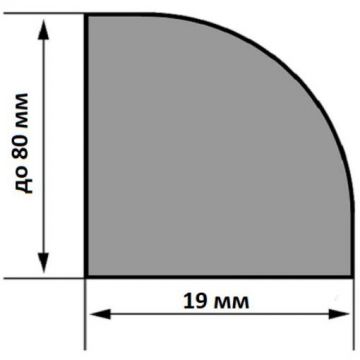 Молдинг Finitura Dekor шпон ширина до 80, 19х2400 мм, дуб (арт.011) пог. м