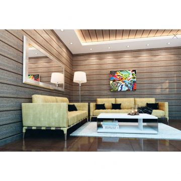 Панель стеновая МДФ Finitura Dekor 2D вставка, шпон зебрано, венге, эбен, ясень или выкрас по образцу 2800 мм