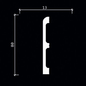 Плинтус Decor-Dizayn (Декор-Дизайн) 2000х80х13 мм (DD706)