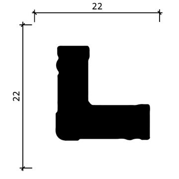 Уголок Decor-Dizayn (Декор-Дизайн) 2000х22х22 мм (116SA)