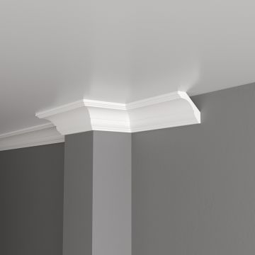 Карниз Decor-Dizayn (Декор-Дизайн) 2000х69х65 мм Белый (DD17)