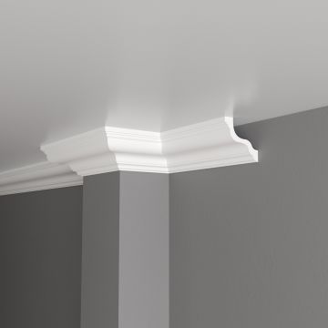 Карниз Decor-Dizayn (Декор-Дизайн) 2000х78х85 мм Белый (DD30)
