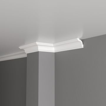 Карниз Decor-Dizayn (Декор-Дизайн) 2000х50х50 мм Белый (DD42)