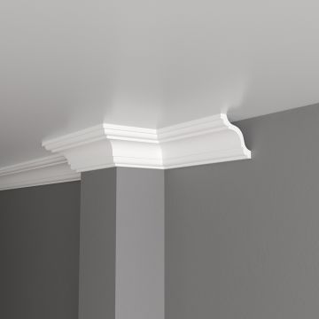 Карниз Decor-Dizayn (Декор-Дизайн) 2000х76х76 мм Белый (DD44)