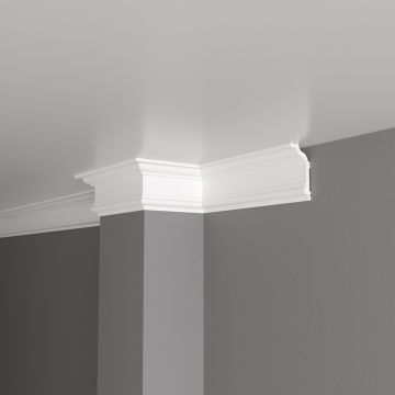 Карниз Decor-Dizayn (Декор-Дизайн) 2000х80х40 мм Белый (DD502)