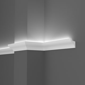 Карниз Decor-Dizayn (Декор-Дизайн) 2000х50х33 мм Белый (DD506)