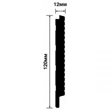 Декоративная панель HiWood (ХайВуд) 2700х120х12 мм BR395K (LV127L)