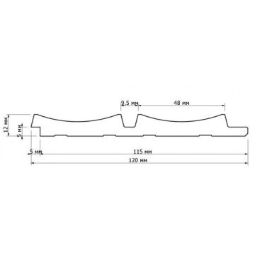 Декоративная панель HiWood (ХайВуд) 2700х120х12 мм NP Белый (LV125)